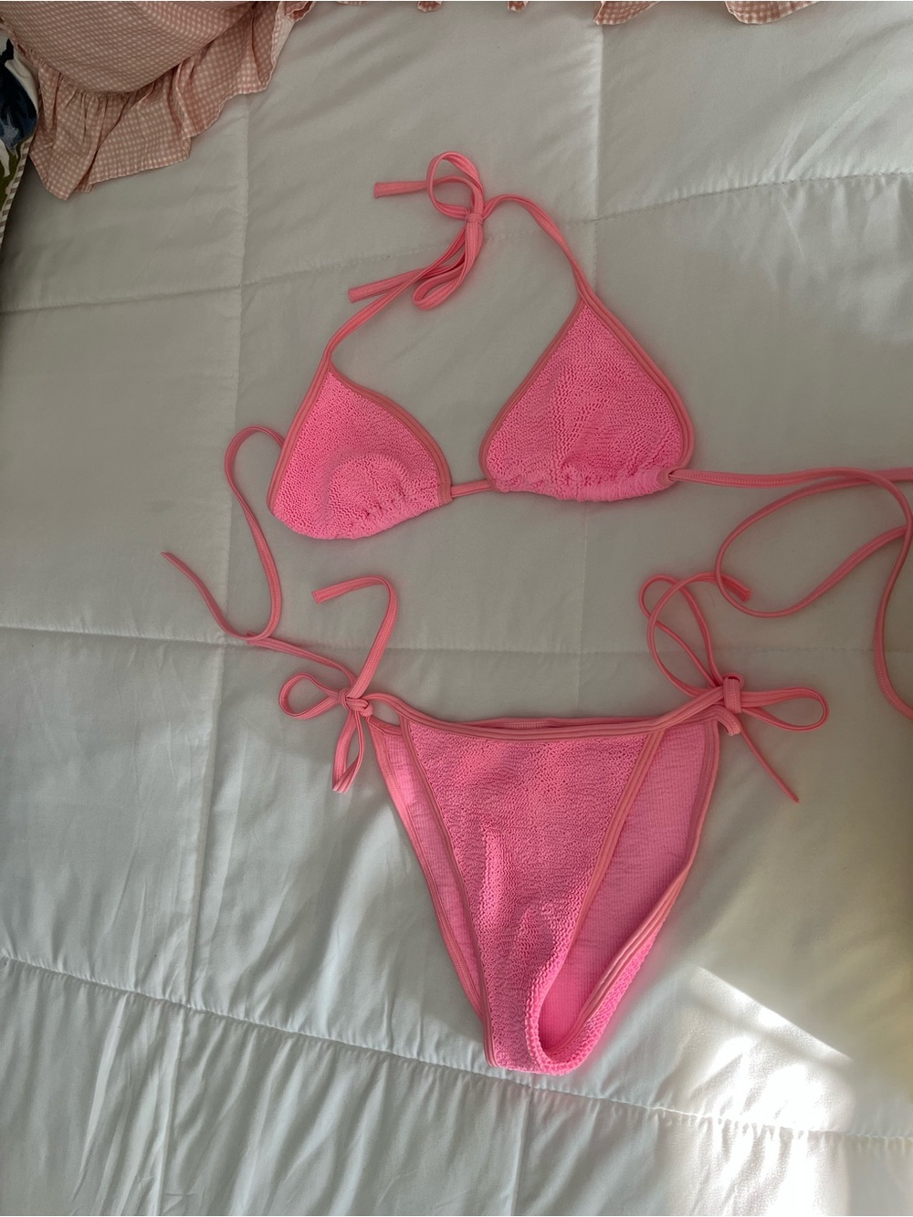 Hunza G Gina bikini set Pink One Size - Picture 3 of 5